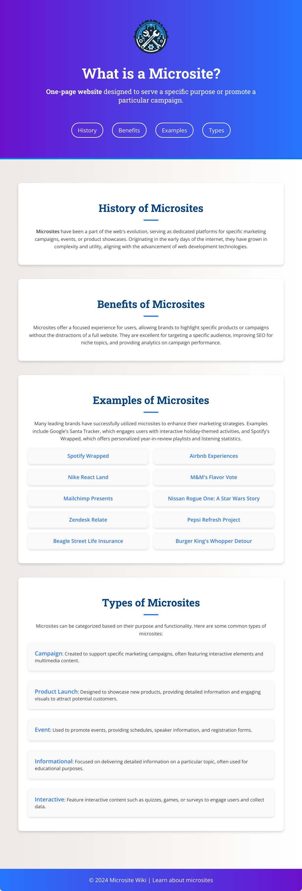 What is a Microsite?